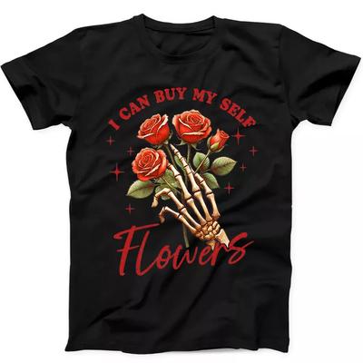 Anti Valentinstag Blumen Einzelner Bestseller Lustiges Geschenk T-Shirt Schwarz 301