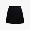 FAIRLIAR GOLF Crochet Flare Pleated Skirt (Black)