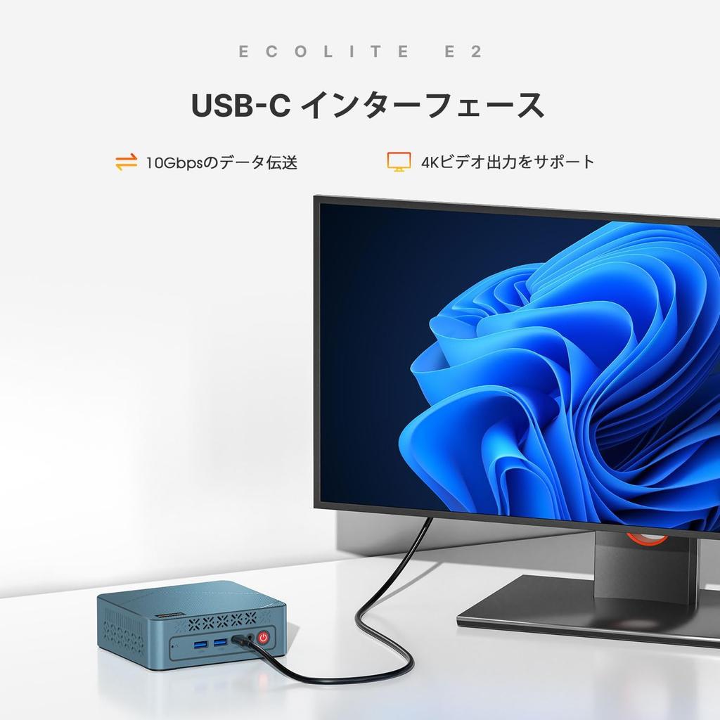 BOSGAME E2 Mini PC with Windows 11 AMD Ryzen 5 16GB DDR4 512GB NVMe 4K USB Gen RJ45 and Triple Display Pro, 3550H, RAM, M.2 SSD, HD, 3.2 1, Wi-Fi 5,