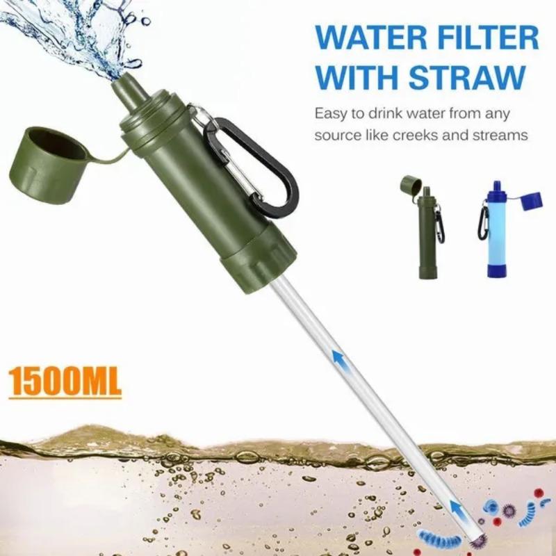 1PC Multifunction Drinking Water Filtering Tools Camping Hiking Water Purifier Straw Multifunctional Drinking Filtration