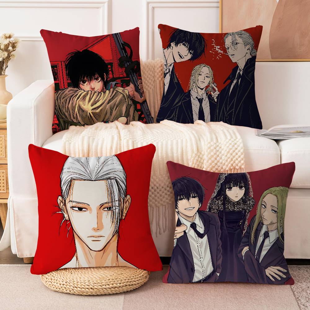 S-SakamotoO Anime Pillow Cushion Cover Pillowcase Living Room Sofa Home Decor Customized