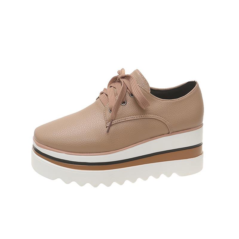 Mode 2025 Heißer Verkauf Damen Schuhe Schnürschuhe Damen Vulkanisierte Schuhe Mode Runde Zehe Lässig Neu Übergröße Bestseller Plateau-Sneakers