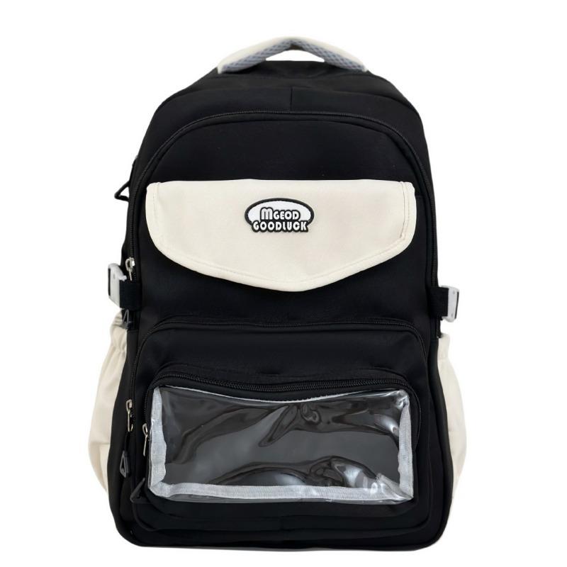 High value, fresh and sweet contrasting color backpack, lightweight and large-capacity backpack for junior high school students