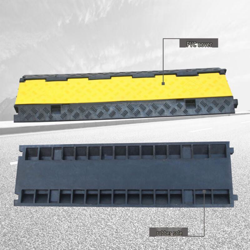 PVC 3-Channel Cable Protector Speed Bump