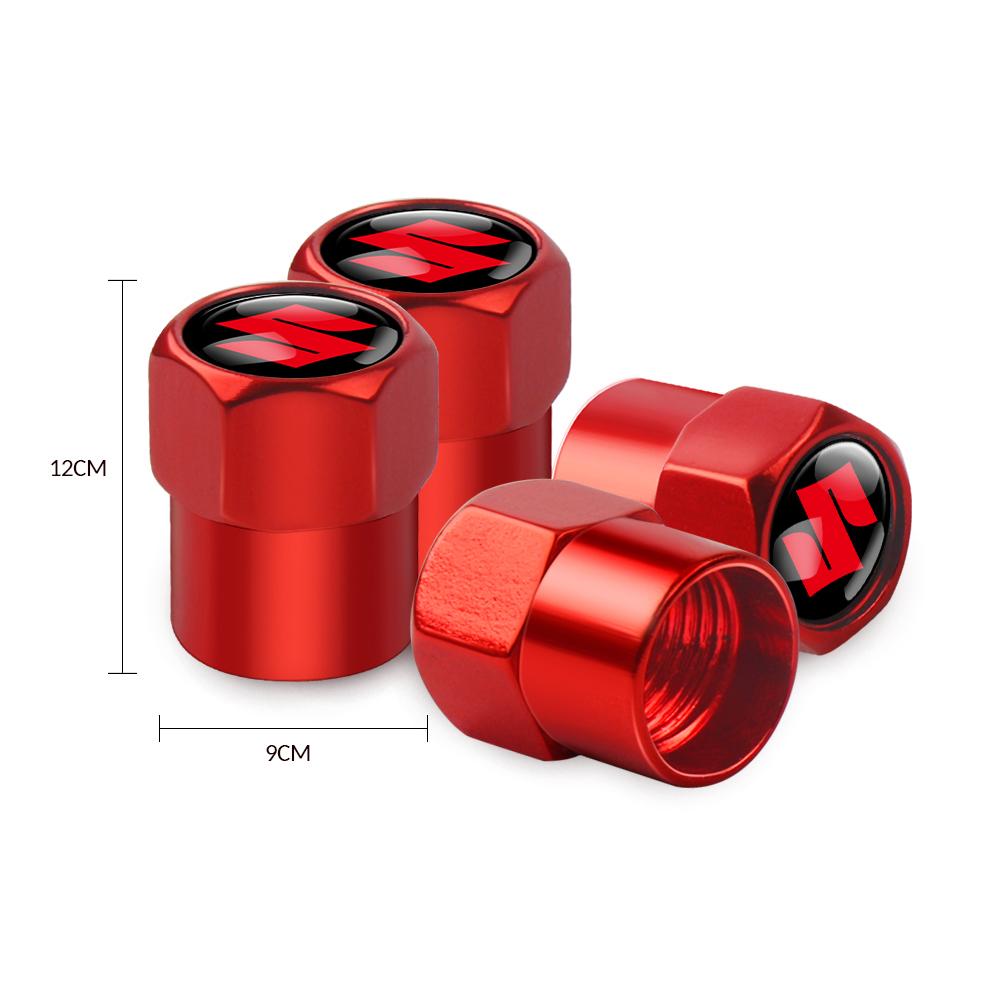 4 Adet/Set Araba Tekerlek Lastik Valf Kapakları Hava Sapı Toz Kapakları Suzuki Swift Sport Vitara Wagon Baleno Ignis Jimny SX4 Alto Splash İçin