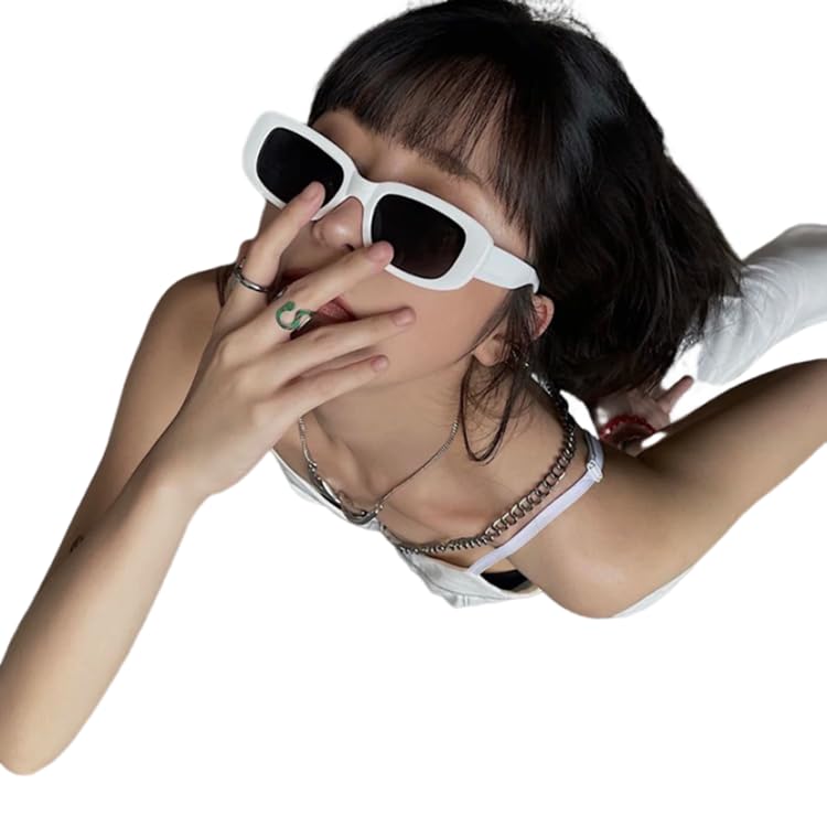 

Солнцезащитные очки корейские УФ-защита квадратная оправа винтажные модные очки маленькое лицо Метеор [88flix]