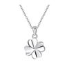 Chow Baifu Four-leaf Clover Sterling Silver Necklace