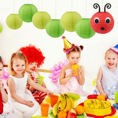 Raupen Papierlaternen Deckenhänge Laterne Dekoration mit Augen Mund für Schule Klassenzimmer Geburtstagsparty Deko