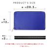 Trendy Yamagishi Genuine Leather Case for Stylish Large Basic Dandy Ultramarine Blue Wallet/Passport Men, Zippered, Capacity, Design,
