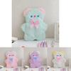 Cute Cartoon Bear Plush Pencil Case Korean Style Girls Stationery Organizer Large Capacity Pen Pouch