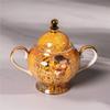 Gustav Klimt Kuss Knochenporzellan Kaffeeservice Luxus Porzellan Teetasse Untertasse Set Keramik Teekanne Milchkännchen Zuckerdose Milchkännchen Kaffeegeschirr