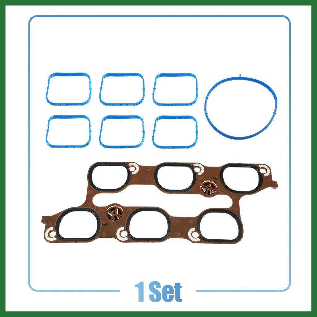 Motoforti Cylinder Engine Intake Manifold Gasket Upper and Lower with Throttle Body Gasket 12691199 12673301 for Chevy Camaro 3.6L 2012-2015