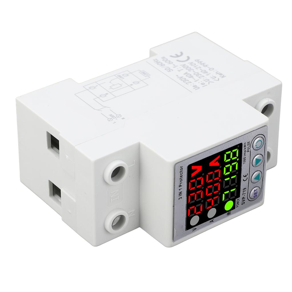Adjustable Voltage Protector Self Resetting Smart Over Under Voltage Protective Device with Power
