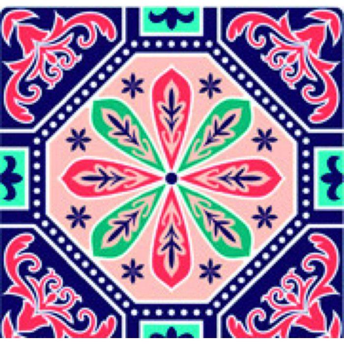Sticker mosaique autocollant 12,5cm carreaux ciment 5