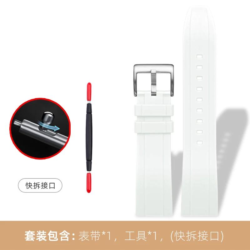 Für Seiko PROSPEX Panda Chronograph SSC813P1/SSC909P1/SSC817P1 Silikon-Gummi-Uhrenarmband – 20mm Weiches Wasserdichtes Armband für Herren