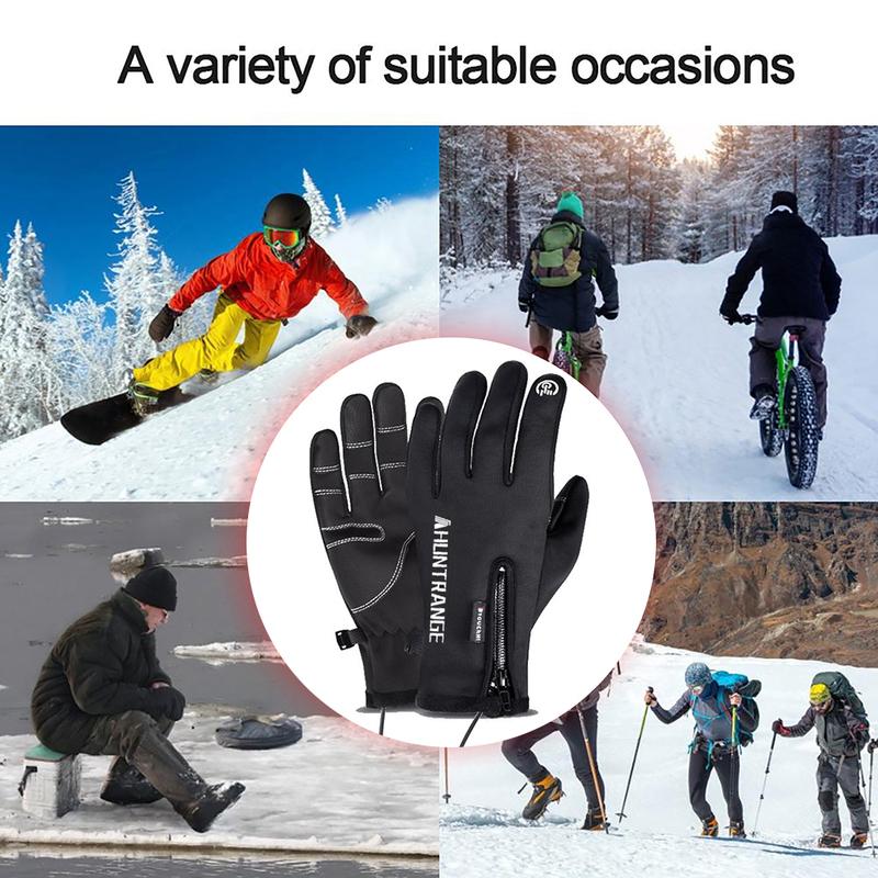 Winter Ski USB Heated Gloves Touch Screen Thermal Gloves Fleece-Lined Windproof Anti-Slip for Cycling Hiking Outdoor Activities