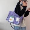 Japanese Style JK Shoulder Bag Pvc Canvas Tote Bag Fashion Transparent Itabag  Student