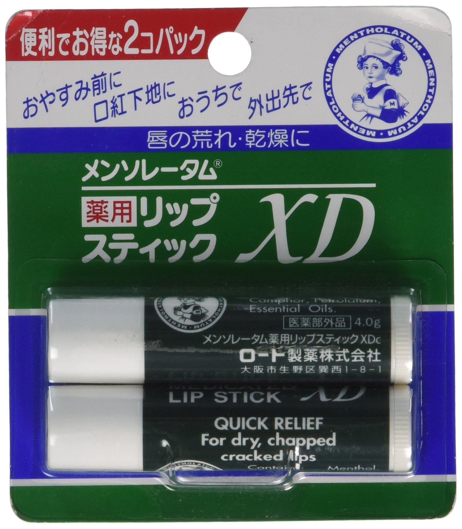 

Помада Mentholatum Medicated Lipstick XD Menthol содержит 4 г x 2 упаковки