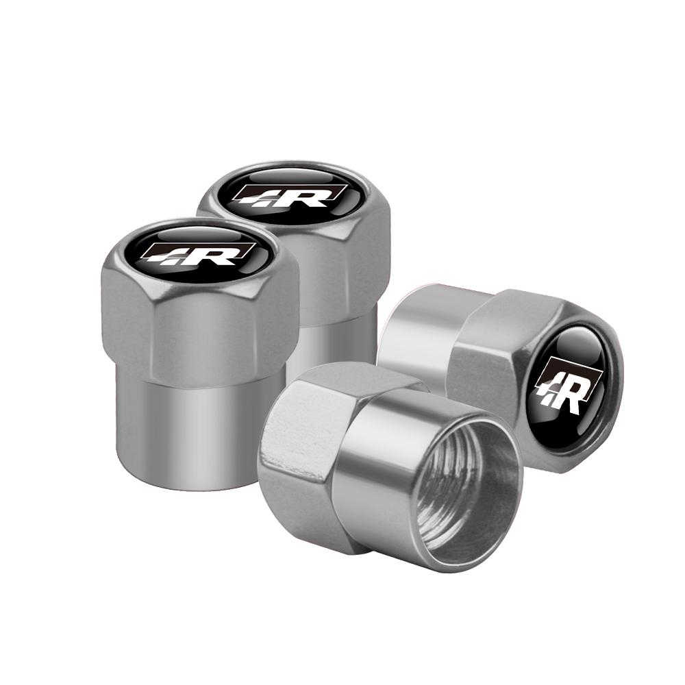 HIJK1 For Volkswagen Tiguan VW GTI TOURAN GOLF 6 POLO motion MK6 Rline 4PC 3D Metal Alloy Wheel Tire Valve Caps Car Styling Valve Cap