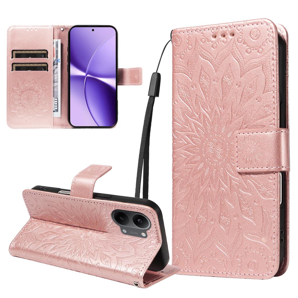 Wallet Case for Poco X8 Pro Max 5G - Leather/PU, Rose Gold