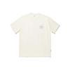 Li-Ning Star And Letter Print Loose Casual Short Sleeve T-Shirt Unisex Tops Off-White AHSU251-1