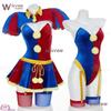 Clown Zirkus Cosplay Kostüm Design Erwachsenen Digital Pomnii Perücke Hut Samtrock Karikatur Weihnachten Party Karneval Outfit