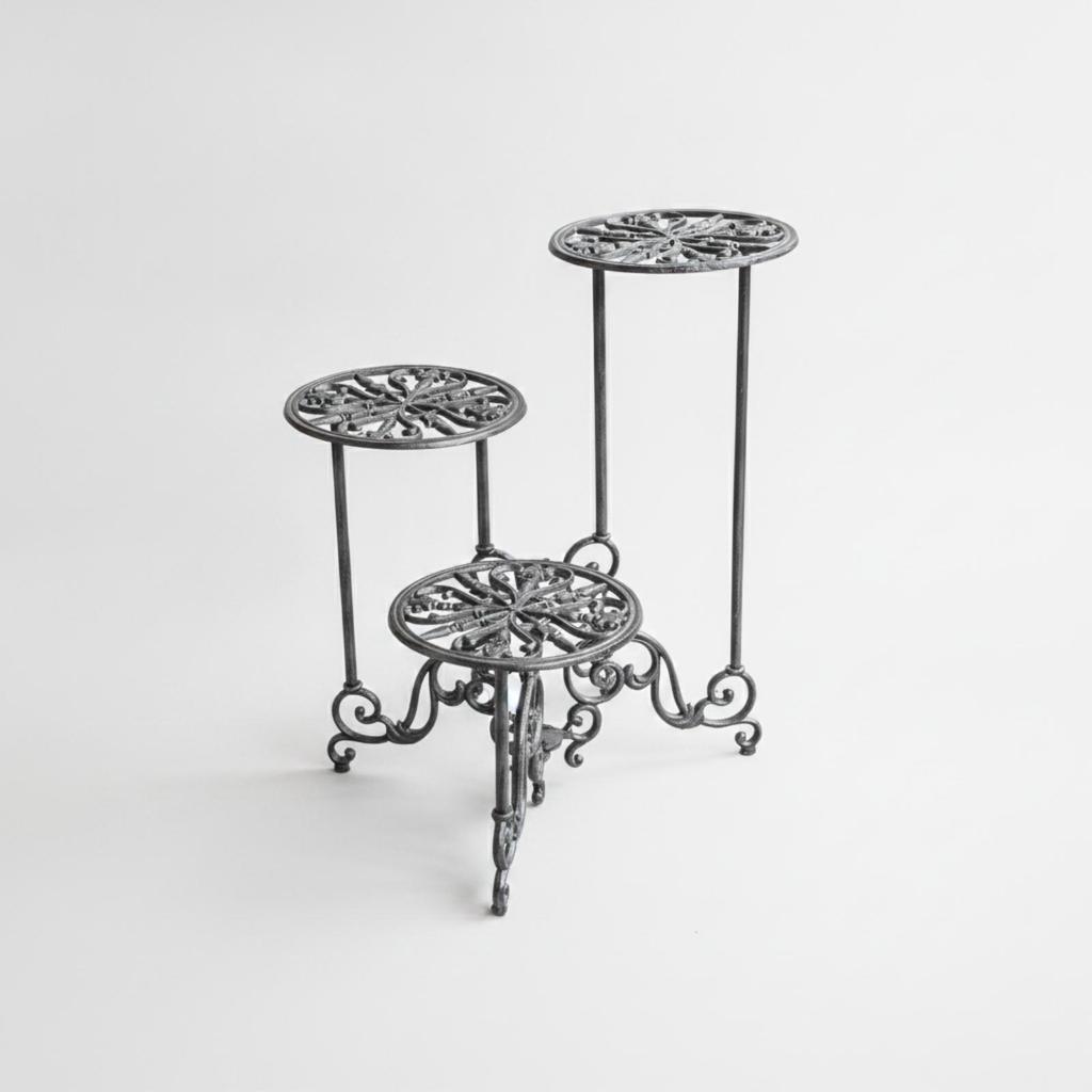 3-Level Plant Stand Decorative Shelf Tiered for Balcony