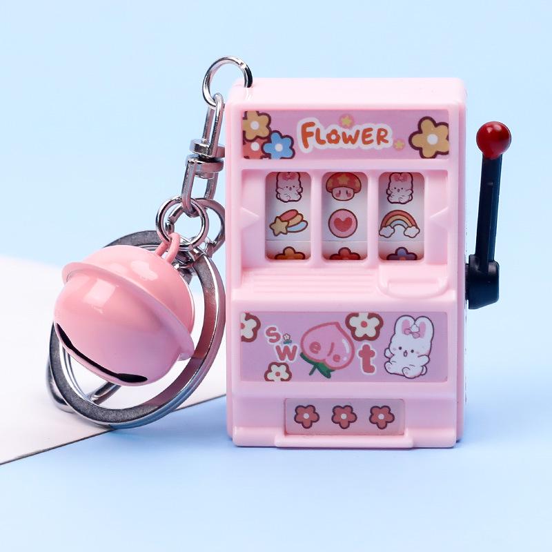 Creative Cartoon Mini Slot Machine Keychain Toy