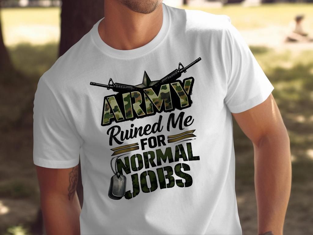 Funny Army Veteran T-Shirt, Camo Design, Military Humor