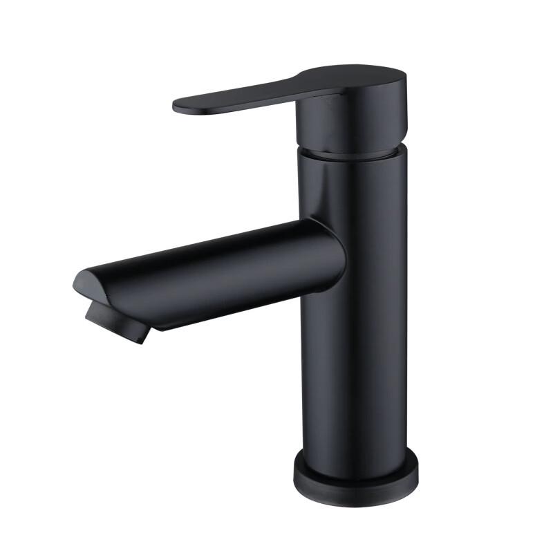 TLXT Black Stainless Steel Hot & Cold Basin Faucet