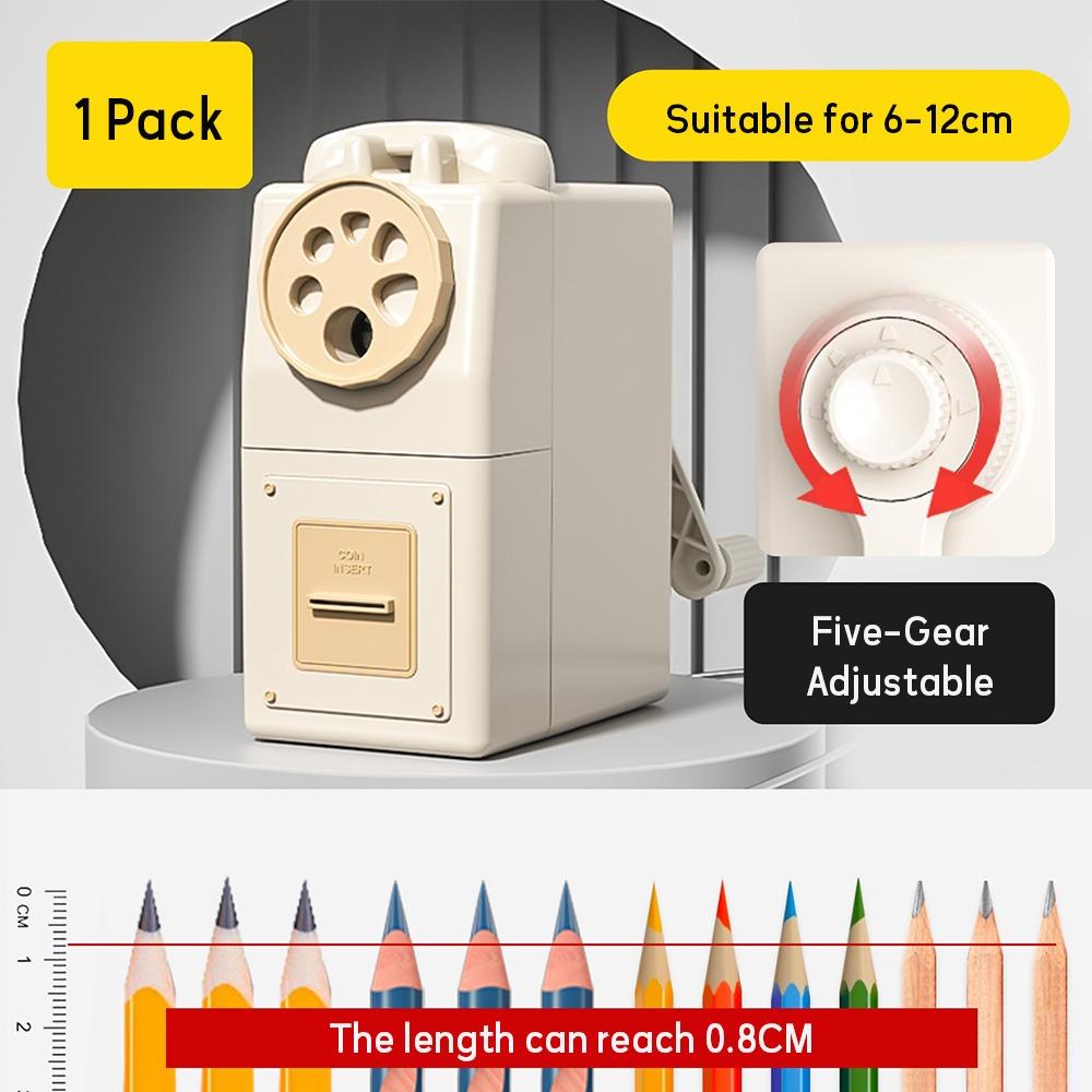 Точилка для карандашей большого калибра Пористая Ручная точилка для эскизов Пятиступенчатая регулируемая Автоматическая подача карандаша