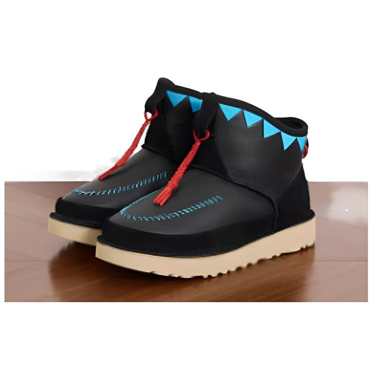 Liberaiders X Ugg Campfire Vintage Comfortable Short Boots Women Boots Black 1179071-BLK