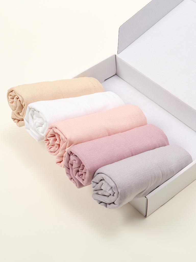 5pcs one set Hijab With Pins Muslim Jersey Hijab Scarf Long Shawls Plain Soft Turban Islamic Headscarf Wraps Islam Headband Gift