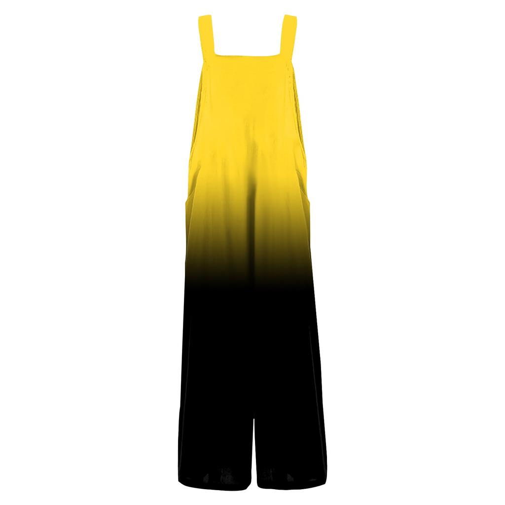 Women's Casual Jumpsuit Sleeveless Fashion Gradient Printed Jumpsuit