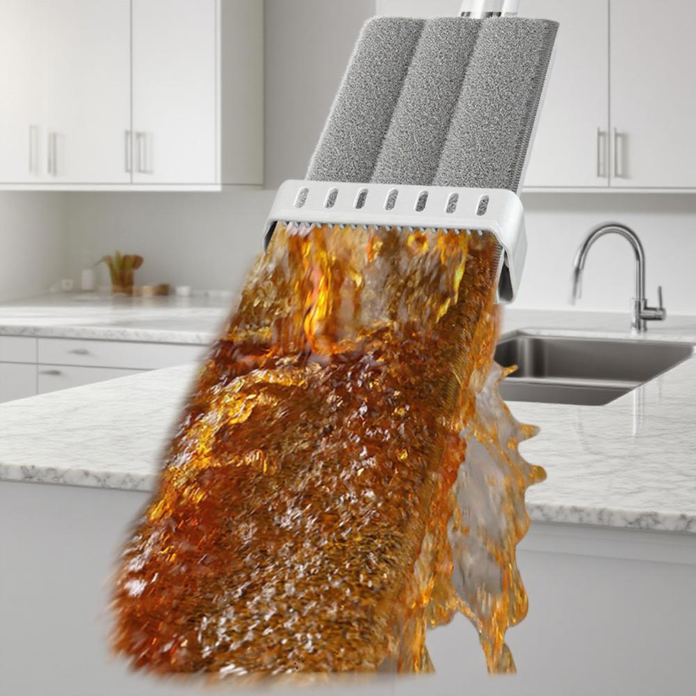 Large 42cm Flat Mop Self-Contained Slide 360°Rotating Floor Mop Microfiber Lazy No Hand-Washing Floor Floating Mop Household Cleaning Tools