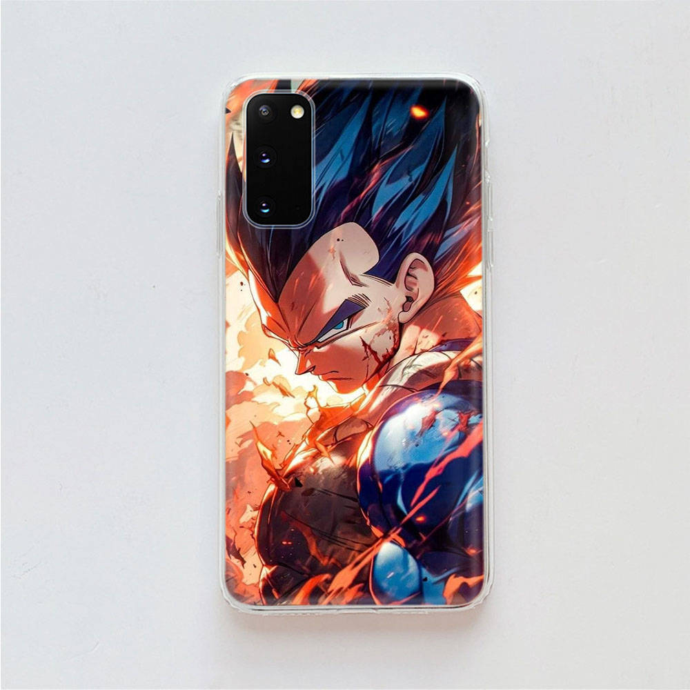 AD67 Dragon Ball Vegeta Clear Case for Samsung A04 A14 A23 A34 A54 M23 M33 M52 M53 Realme 10 9 C30S C35 C55 VIVO Y02 Y21 Y33S Y51 X80 V25 Cover