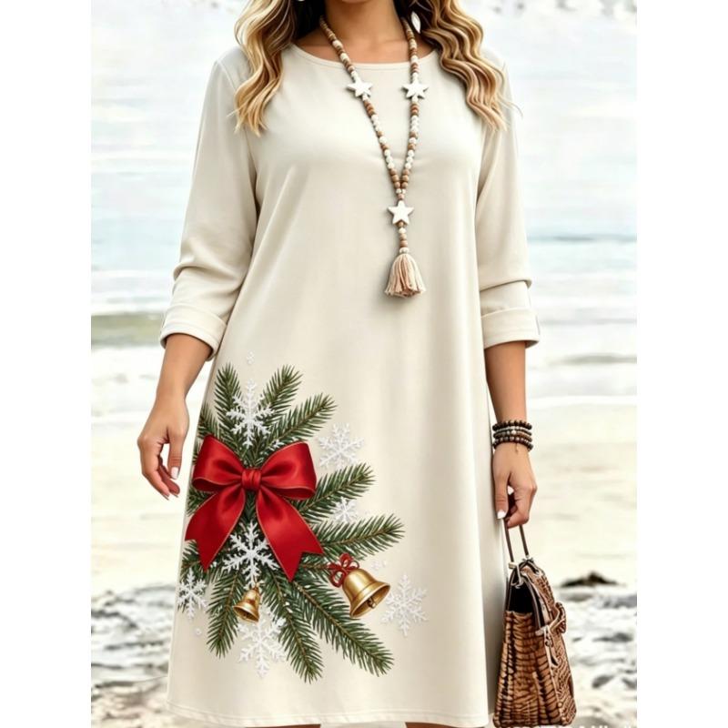 Autumn and winter women's long-sleeved casual dress