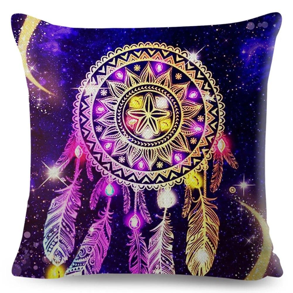 Fantasy Dream Catcher Series Decorative Pillowcase Bohemian watercolor cushion cover Sofa office seat   Home decor