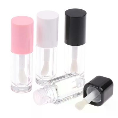 6ML Leere Transparente Lipgloss-Tuben Großer Pinsel Plastik Lippenbalsam Tube Lippenstift Mini Probe Kosmetikbehälter Probenflasche