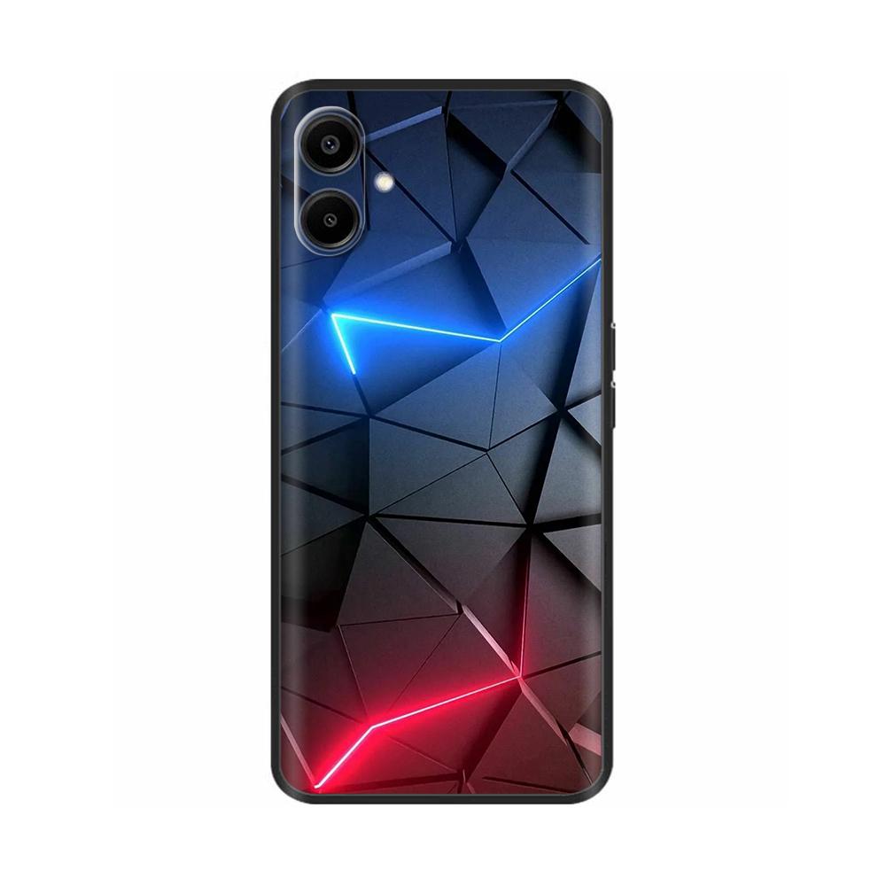 For Samsung Galaxy A06 Case Luxury Black Silicone Painted For Samsung Galaxy A06 SM-A065F Cases Bumper TPU Phone Protector Cover