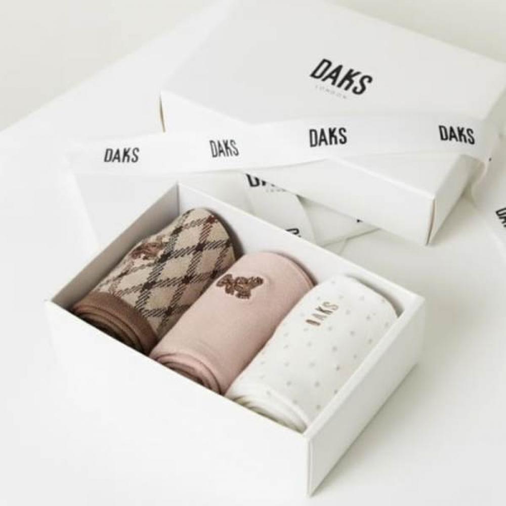 Daks Cotton Blend Mid Length 3 Pack White Line Set Dcss6f400wt Single option