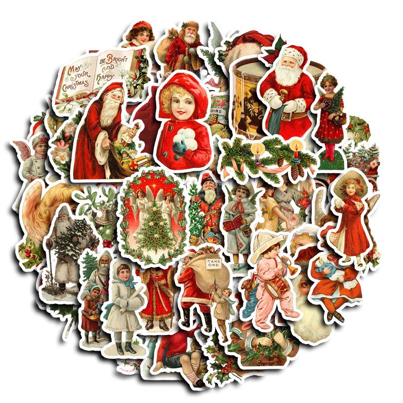 Merry Christmas House Stickers: Santa Claus Planner DIY Decoration - 50 Sheets for Phone & More