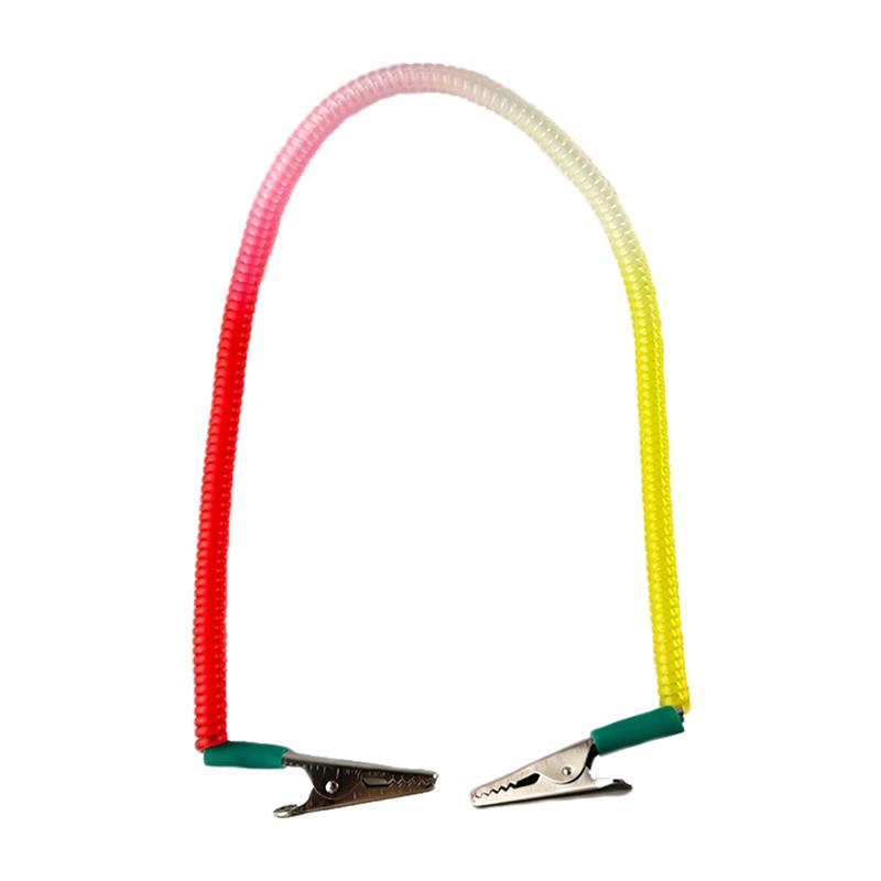 Dental Patient Bib Clips Chains Napkin Holder Plastic Flexible Coil Elastic