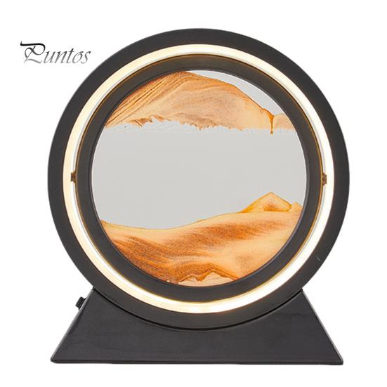 

Настольная лампа с движущимся песком, 3D-картина с изображением глубоководного песчаного пейзажа в движении, светодиодная лампа для домашнего офиса, украшение рабочего стола A оранжевый