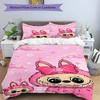 Pink Fantasy Design Bed Bedding Set 1 Duvet Cover + 2 Pillowcases Soft Breathable Household Bed Linens