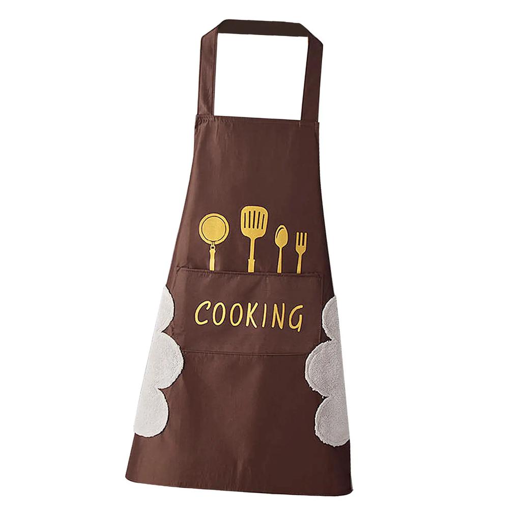 Waterproof Apron Cooking Apron Adjustable Bib Oil-Proof with Pockets Chef Apron for Grilling Baking Husband Wife Gifts Dad Gifts