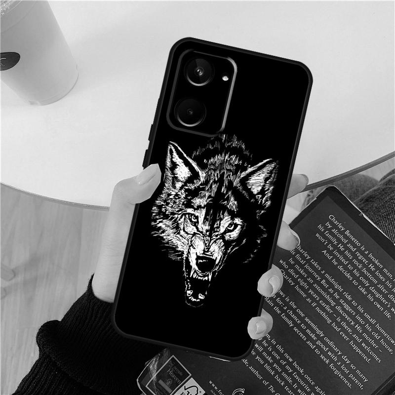 Angry Wolf Case For Realme GT 7 Pro GT 6T 6 5 C55 C53 C51 C21Y C25S C61 C67 C75 10 11 12 13 14 Pro Plus