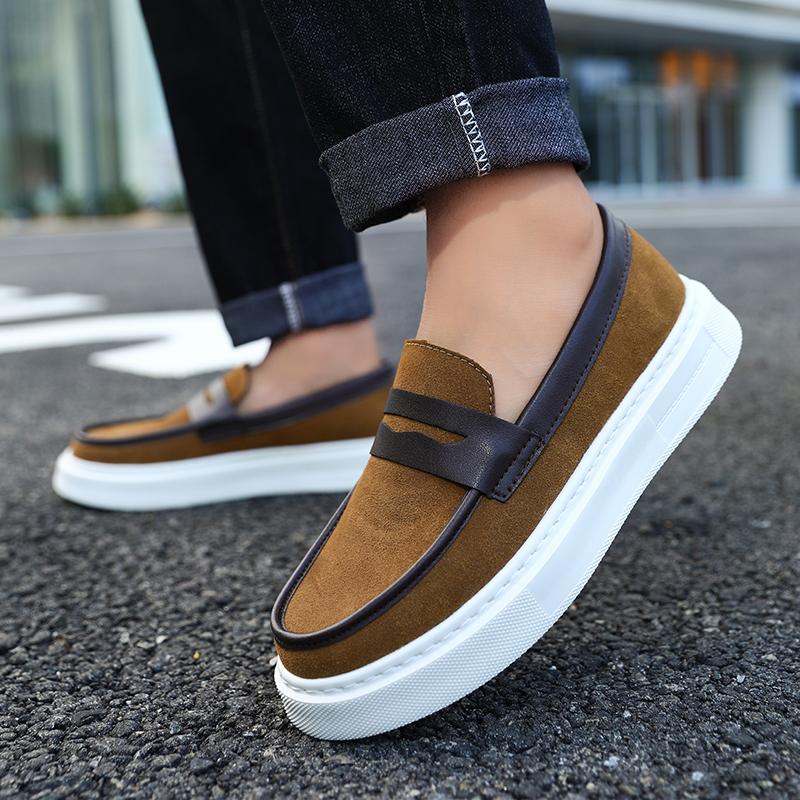 Brand Slip-onlazy Shoes Fashionable Korean Style Flats Bottomed Versatile Loafers Comfortable Men's Business Casual Board Shoes