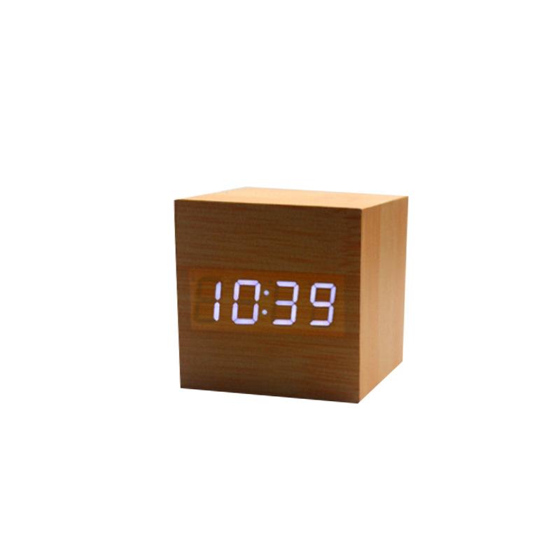 

Деревянные часы Электронный термометр Часы Цифровые электронные подарочные часы Деревянный будильник