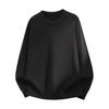 Men's Solid Color Round Neck Casual Sweater - Versatile Loose Knitwear for Autumn and Winter